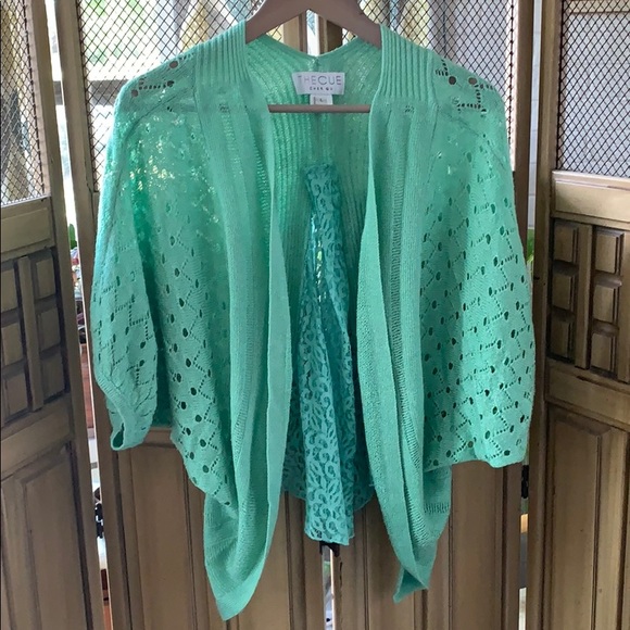 ✨ Anthropologie The Cue Cher Qu Shrug Sz L - Picture 2 of 5